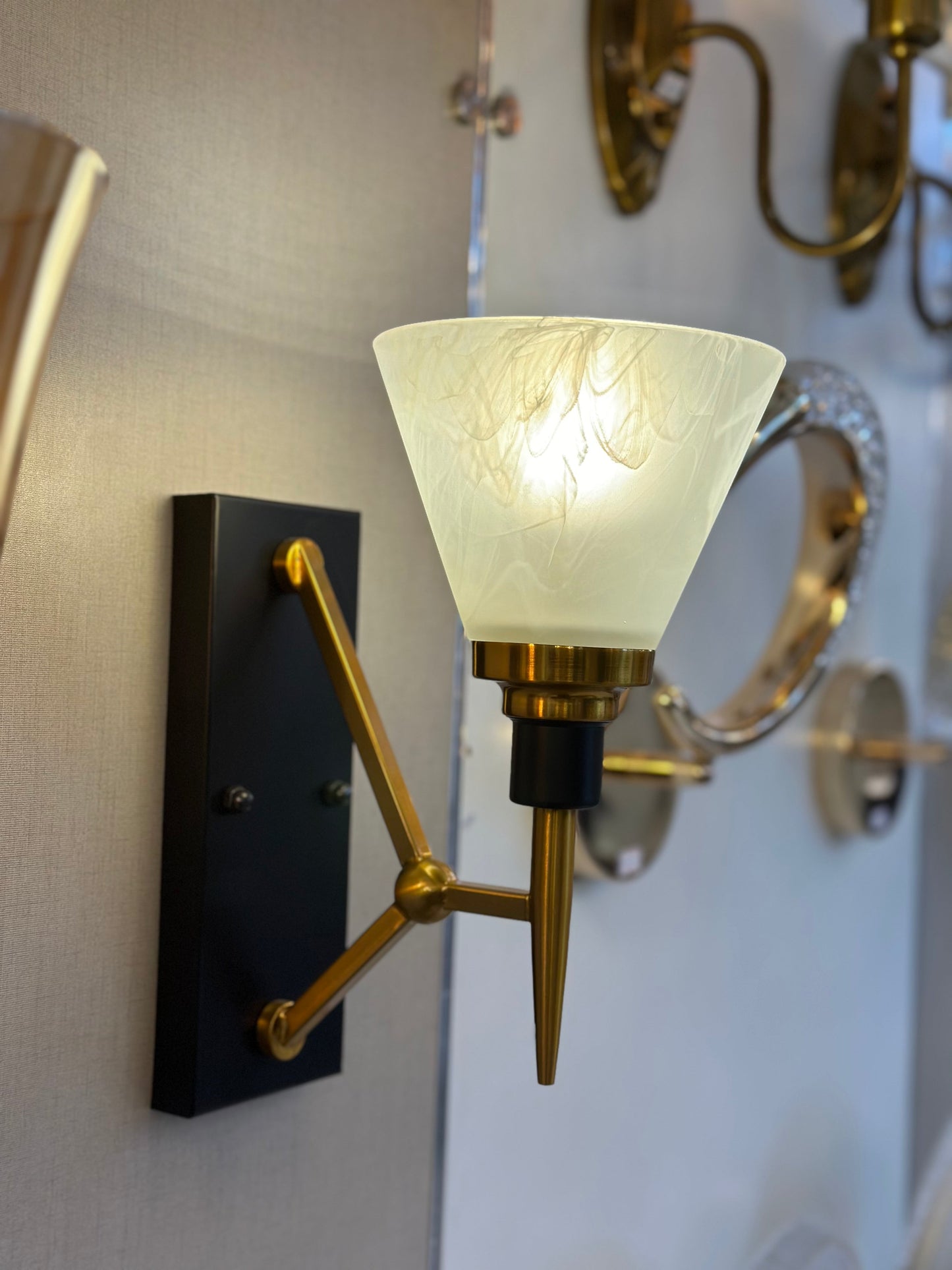 Lightigious™ - Nordic Copper Wall Light with Frosted Glass Lampshade