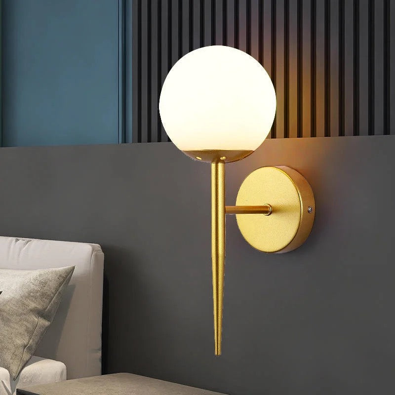 Lightigious™ - Nordic Globe Wall Light, Elegant Metal & Glass Design