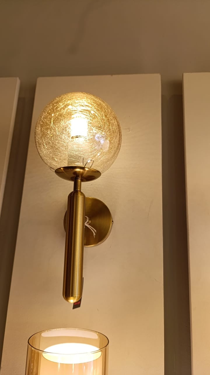 Lightigious™ - Luxury Globe Nordic Wall Light, Golden Antique with Milky White Glass