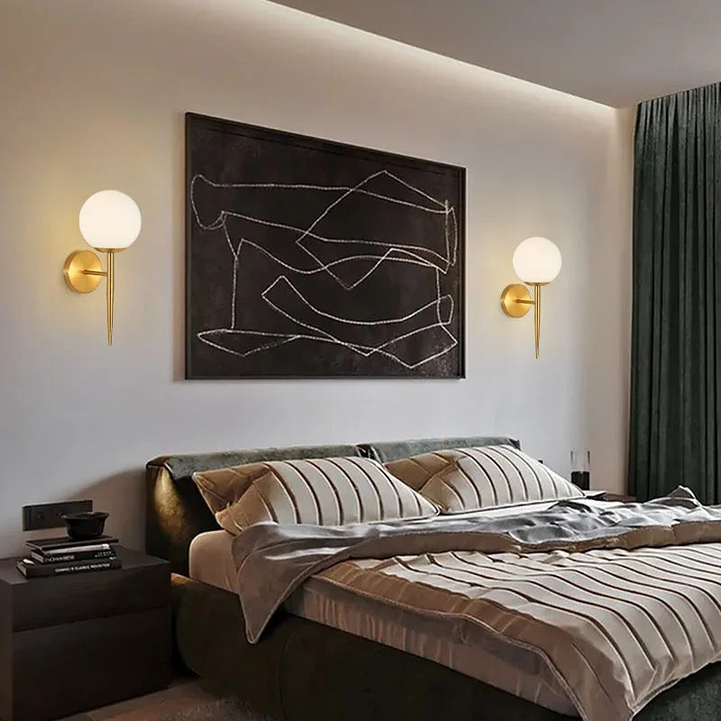 Lightigious™ - Nordic Globe Wall Light, Elegant Metal & Glass Design