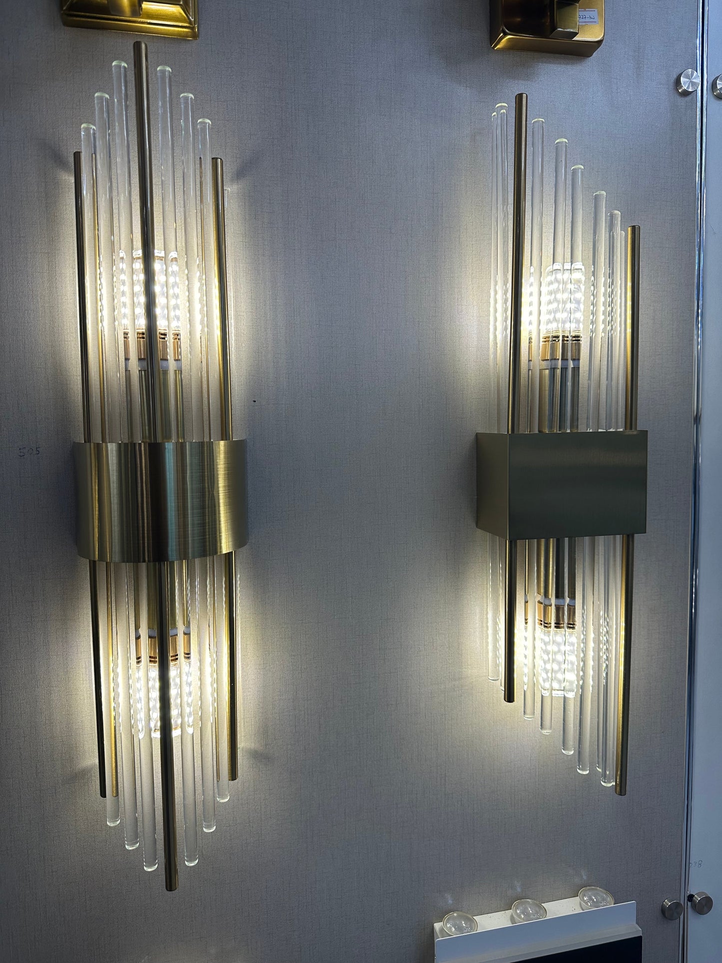 Lightigious™ - Crystal Wall Light, Gold Antique/Black with White Glass, LED Wall Lamp