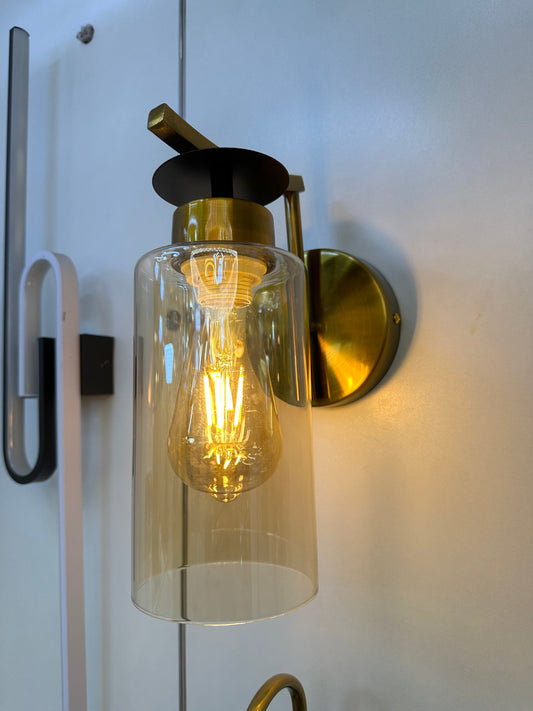 Lightigious™ - Nordic Copper Wall Light with Champagne Glass Lampshade