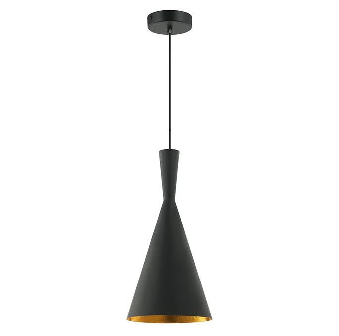 Lightigious Matte Black Cone Pendant Light E27 industrial minimalist