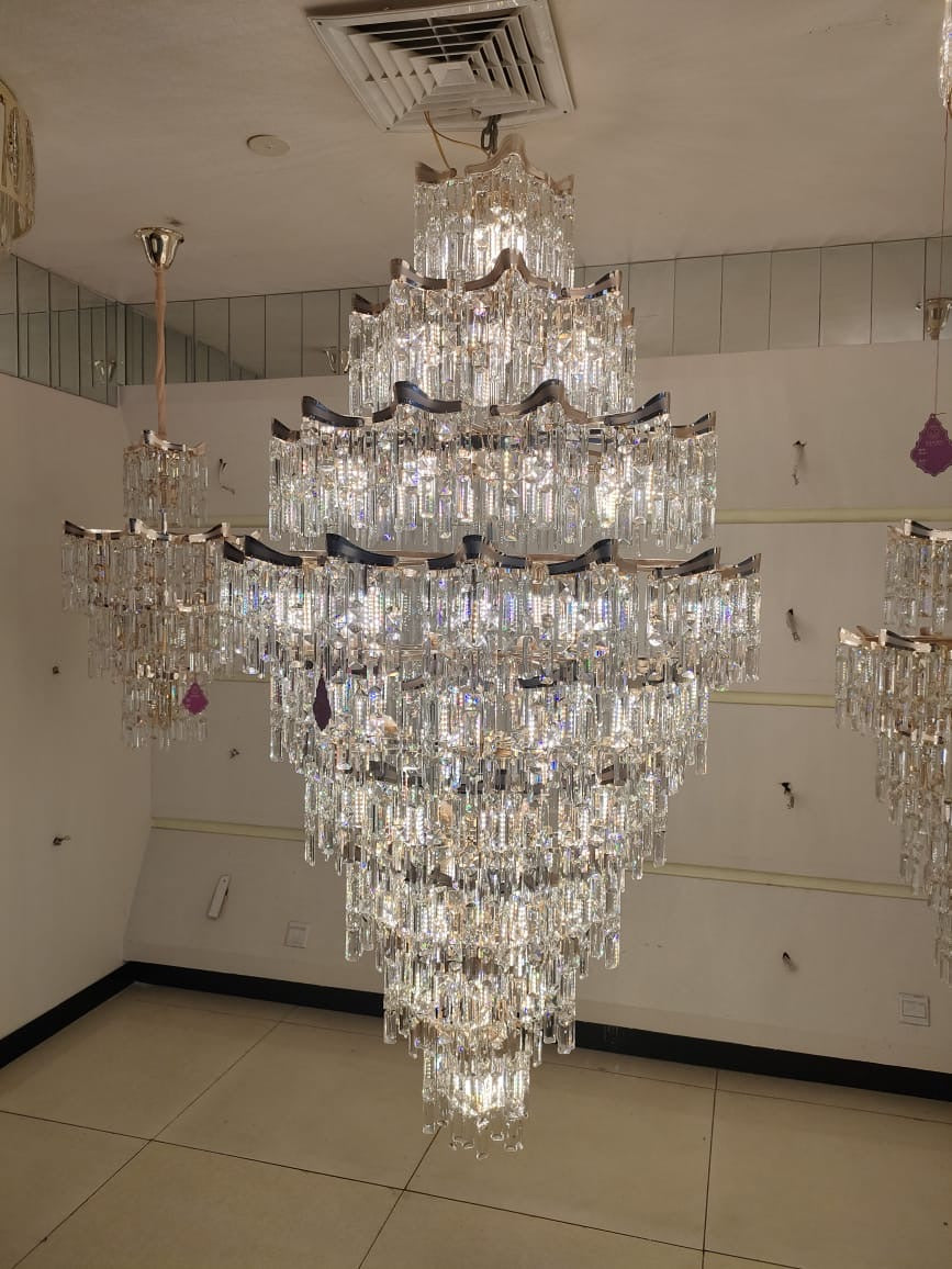 Lightigious™ - Banquet Hall Crystal Chandelier (Custom Luxury, Large Ceiling Flush Mount)