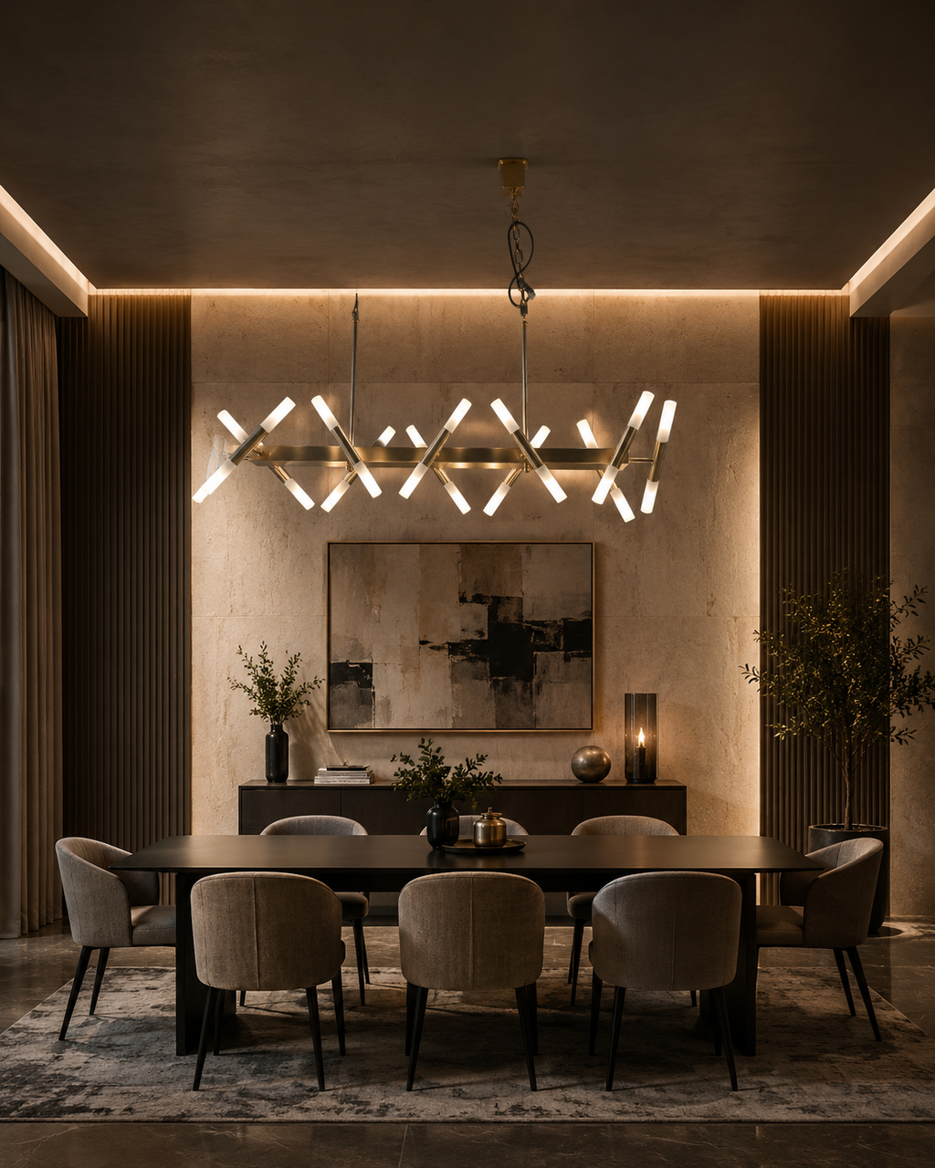 Lightigious™ - The Apollo Linear Spindle Chandelier