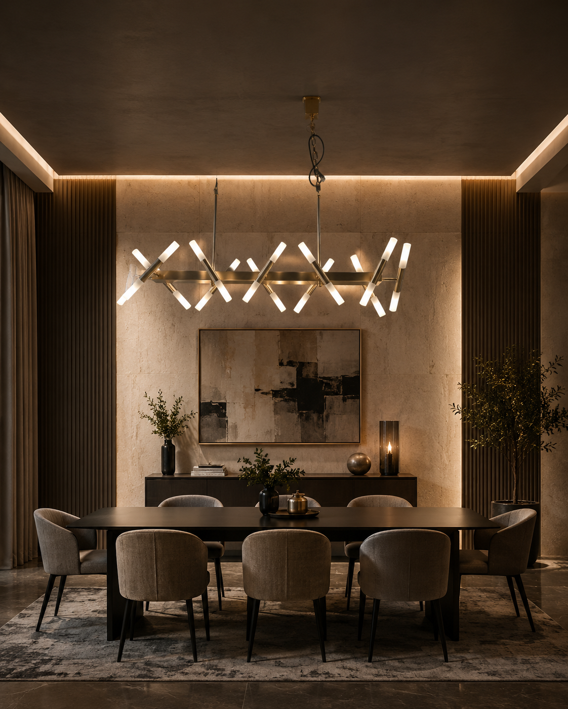 Lightigious™ - The Apollo Linear Spindle Chandelier