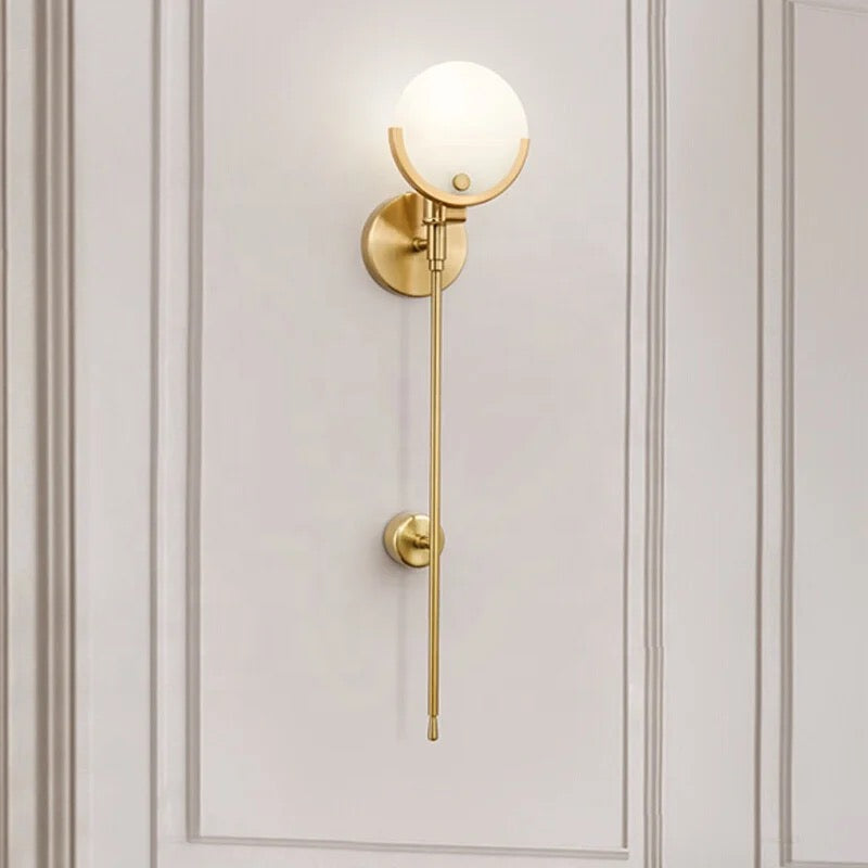 Lightigious™ - E14 Indoor Modern Marble Gold Brass Fancy Wall Light