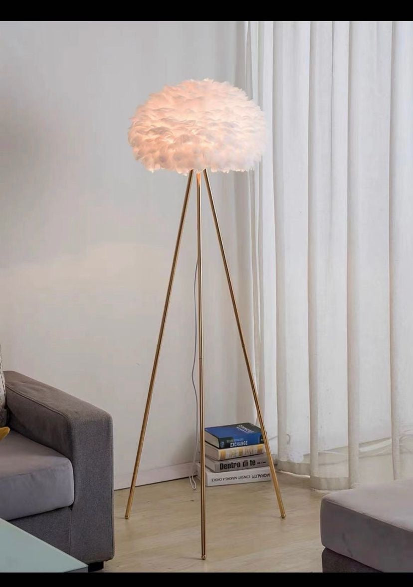 Feather baby pink Floor Lamp