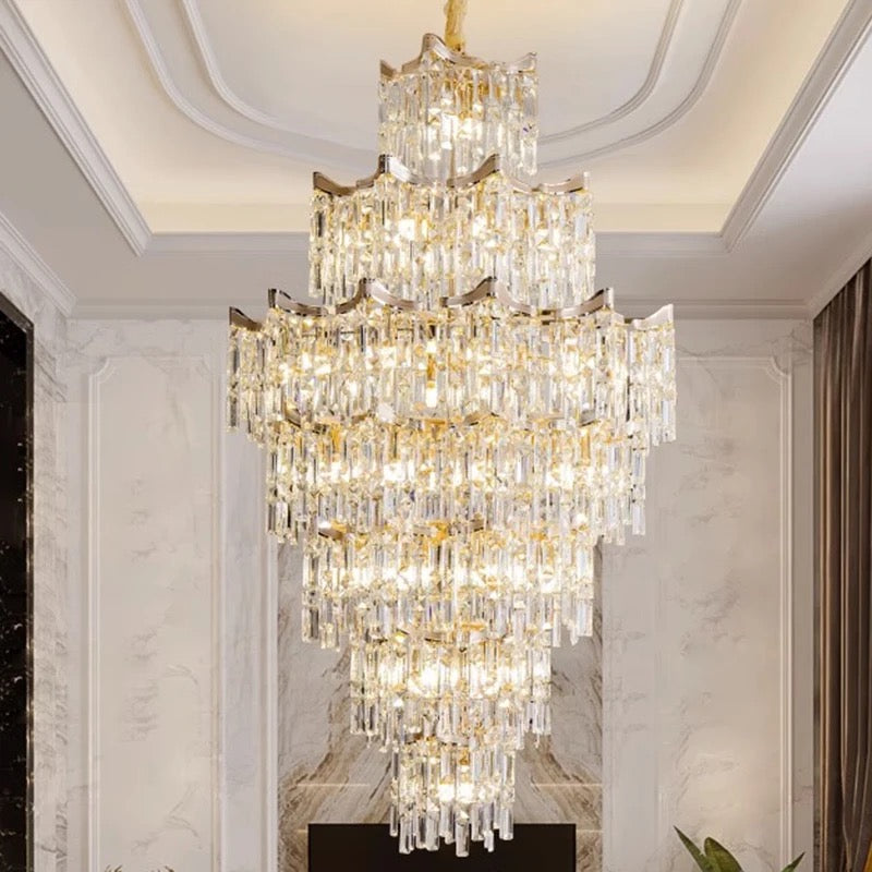 Lightigious™ - Banquet Hall Crystal Chandelier (Custom Luxury, Large Ceiling Flush Mount)