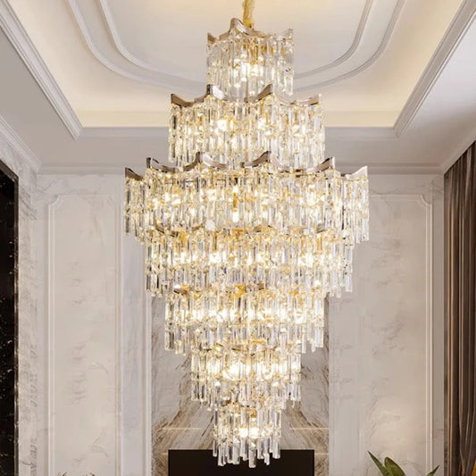 Lightigious™ - Banquet Hall Crystal Chandelier (Custom Luxury, Large Ceiling Flush Mount)