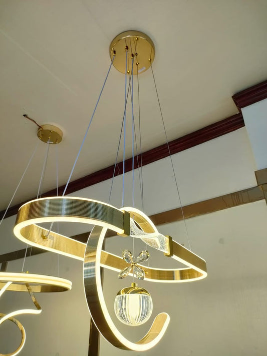 Lightigious™ - LED Oval Hanging Light (SMD, Three Color Options, Gold Finish)