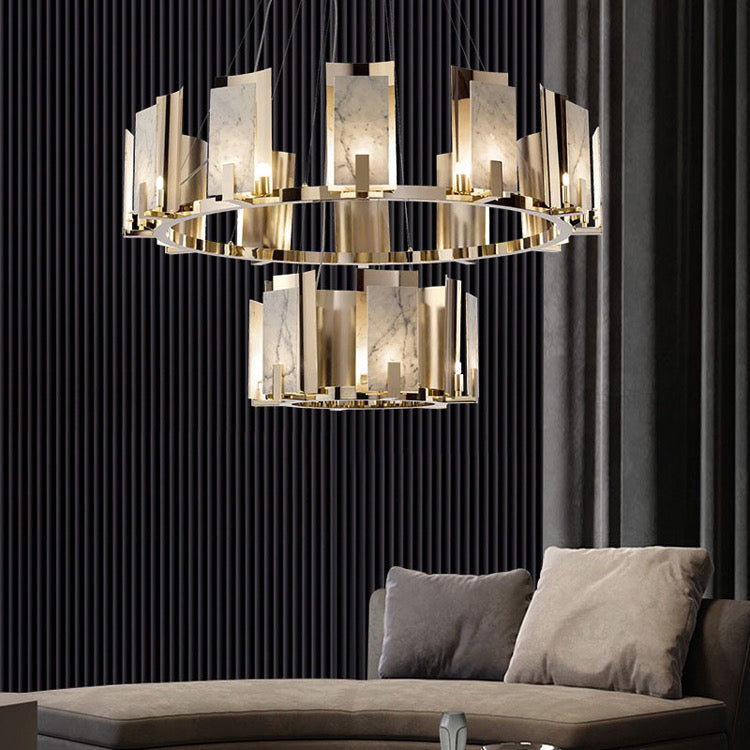 Lightigious™ - 15 Lights Chandelier (Shining Gold, E14 LED Bulbs)
