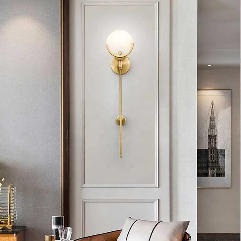 Lightigious™ - E14 Indoor Modern Marble Gold Brass Fancy Wall Light