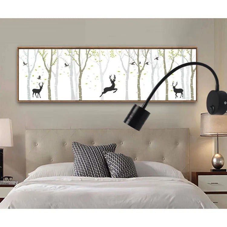 Lightigious™ - Movable Spring COB Wall Light, Black, Adjustable LED