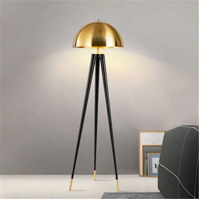 Modern Gold Tripod Floor Lamp