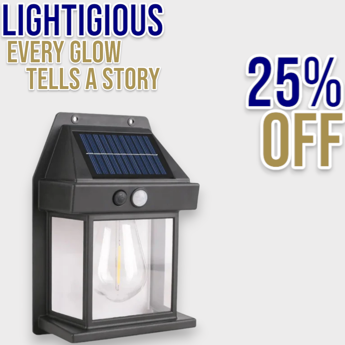 Lightigious™ - Solar LED Waterproof Wall Light with Sensor
