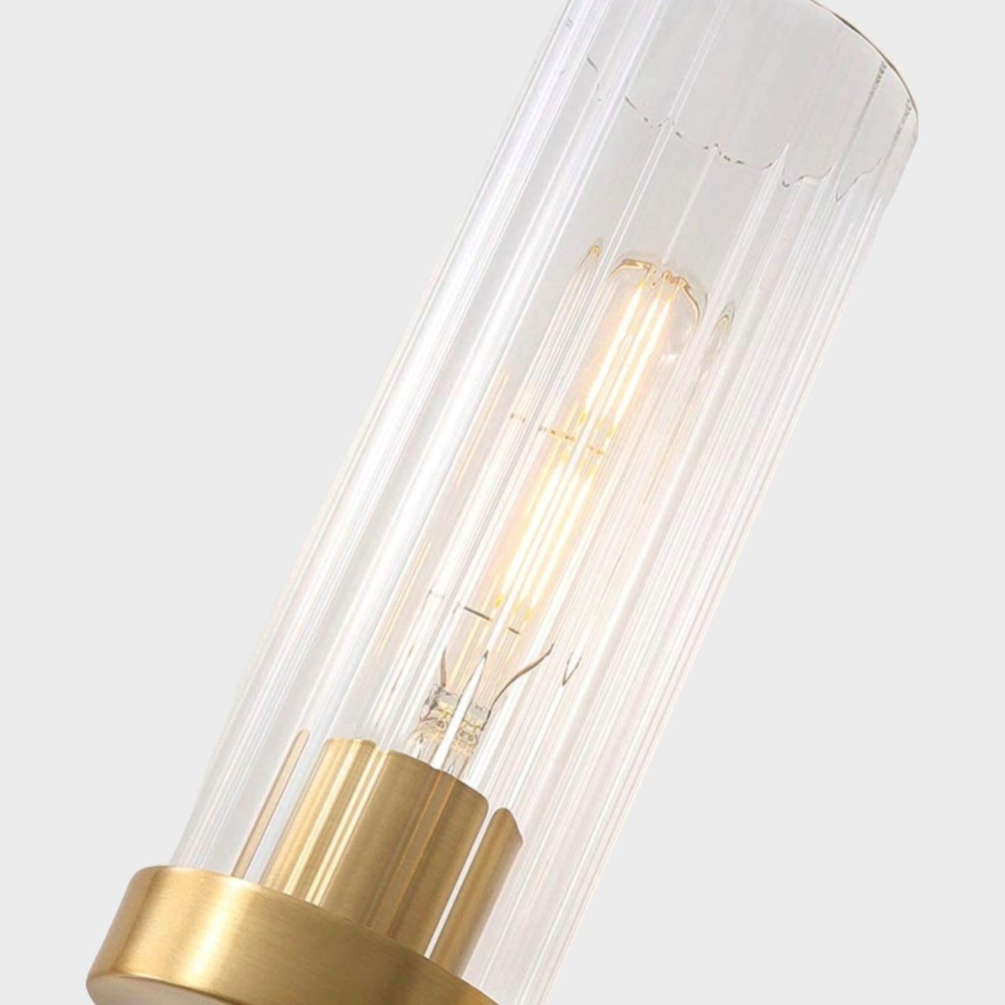 Lightigious™ - Gold Antique Metal & Amber Glass Wall Light.