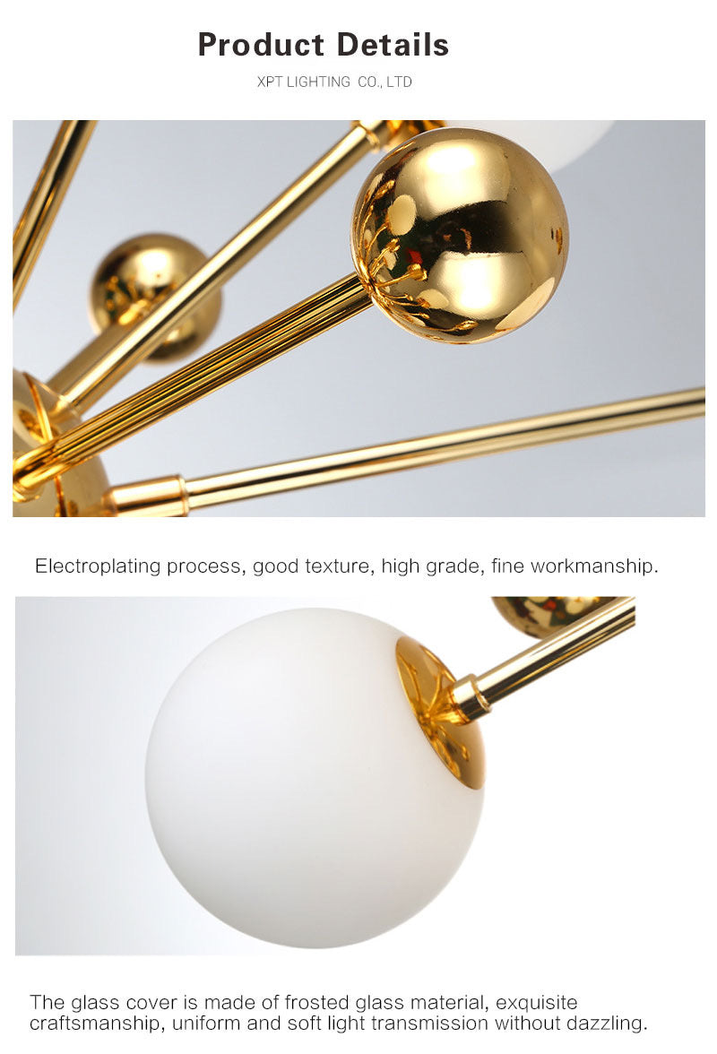 Lightigious™ - 18 Heads Globe Chandelier (Gold, G9 Bulbs)