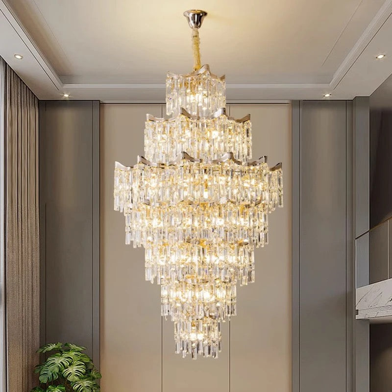 Lightigious™ - Banquet Hall Crystal Chandelier (Custom Luxury, Large Ceiling Flush Mount)