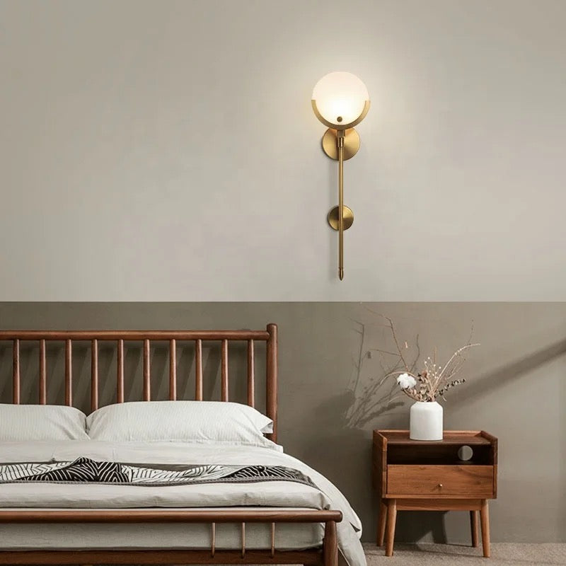 Lightigious™ - E14 Indoor Modern Marble Gold Brass Fancy Wall Light