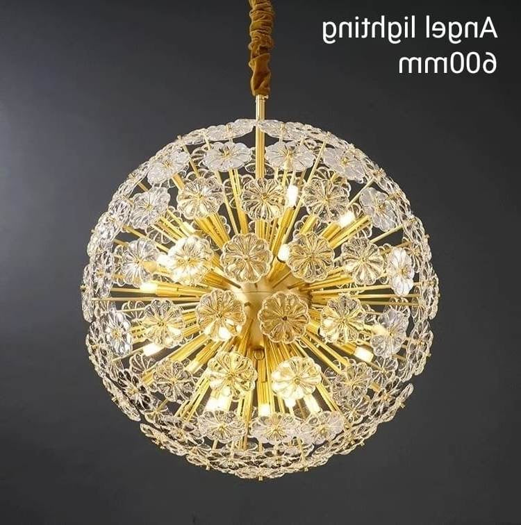 Lightigious Ball Chandelier installed in luxury dining room ceiling