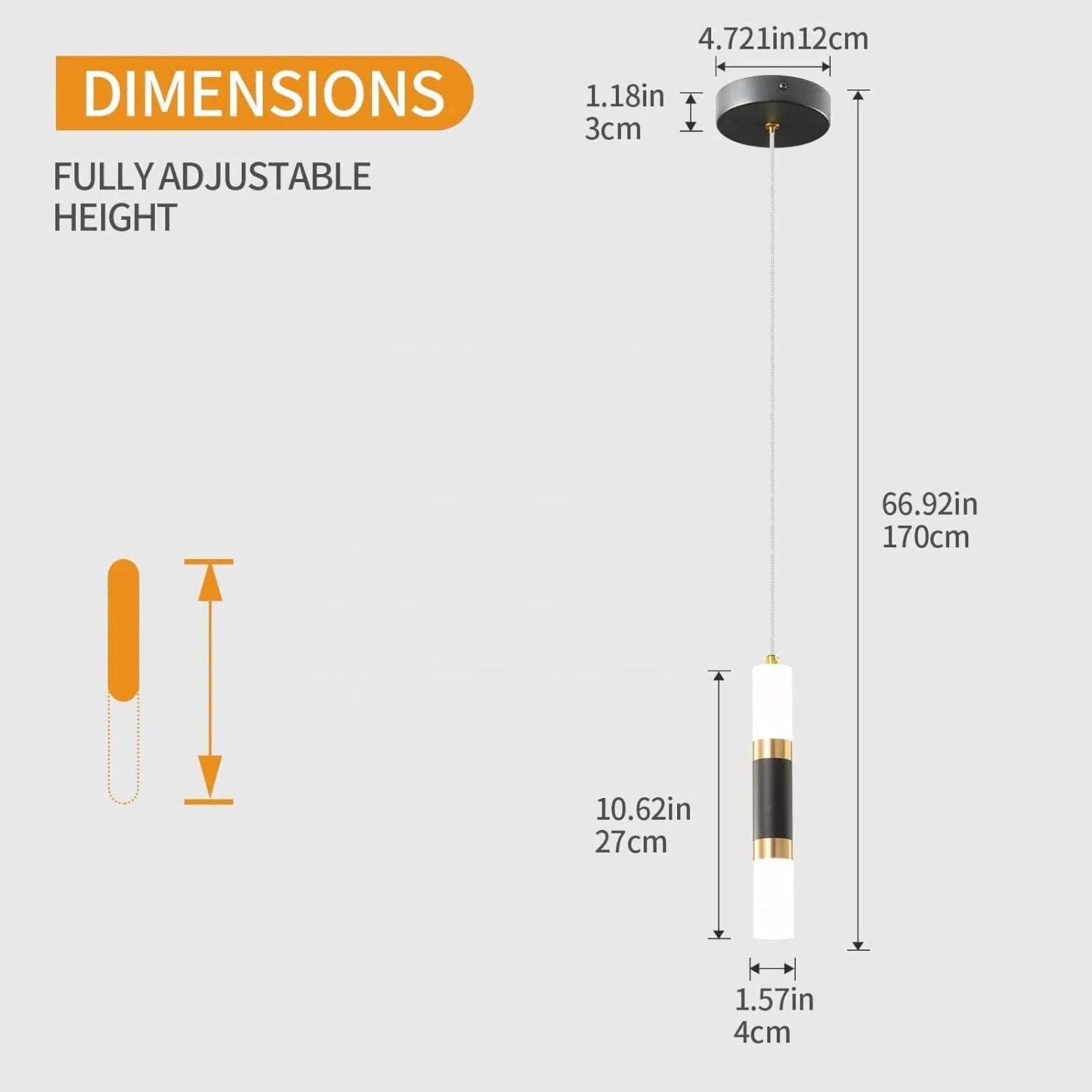 Lightigious™ - Double Side Hanging Cylinder Light