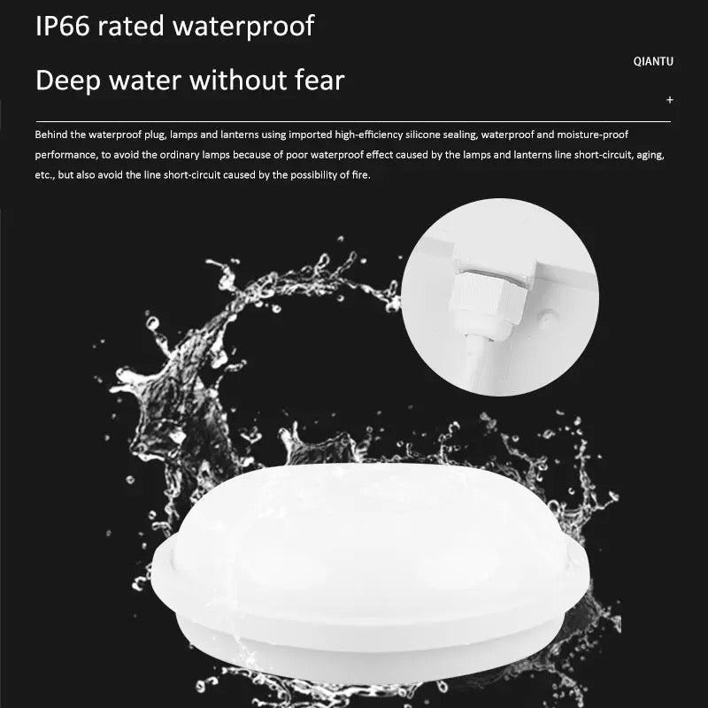 Lightigious™ - Oval Waterproof Tuffy LED Ceiling Wall Lamp (Moisture proof, High Brightness)