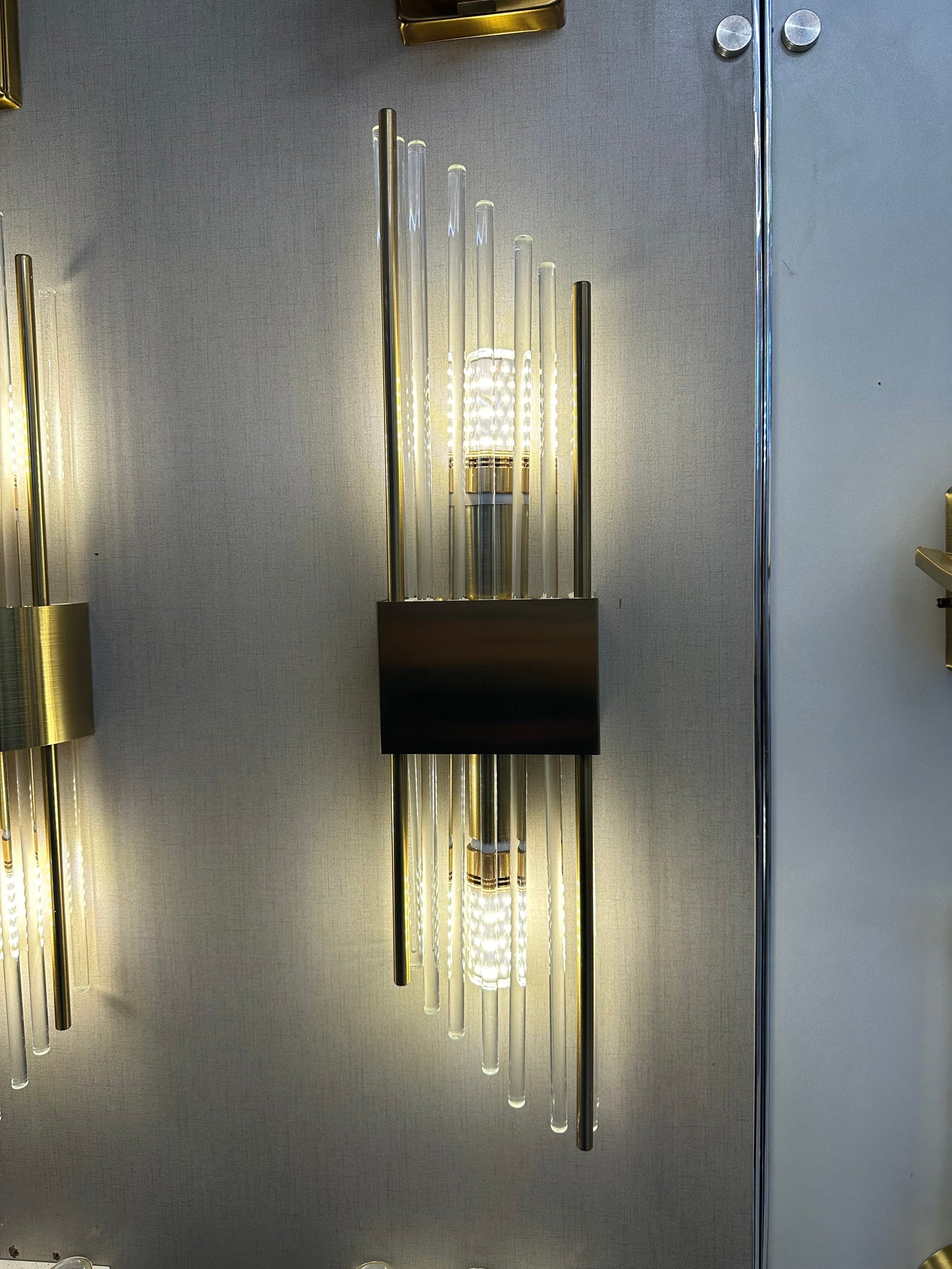 Lightigious™ - Crystal Wall Light, Gold Antique/Black with White Glass, LED Wall Lamp