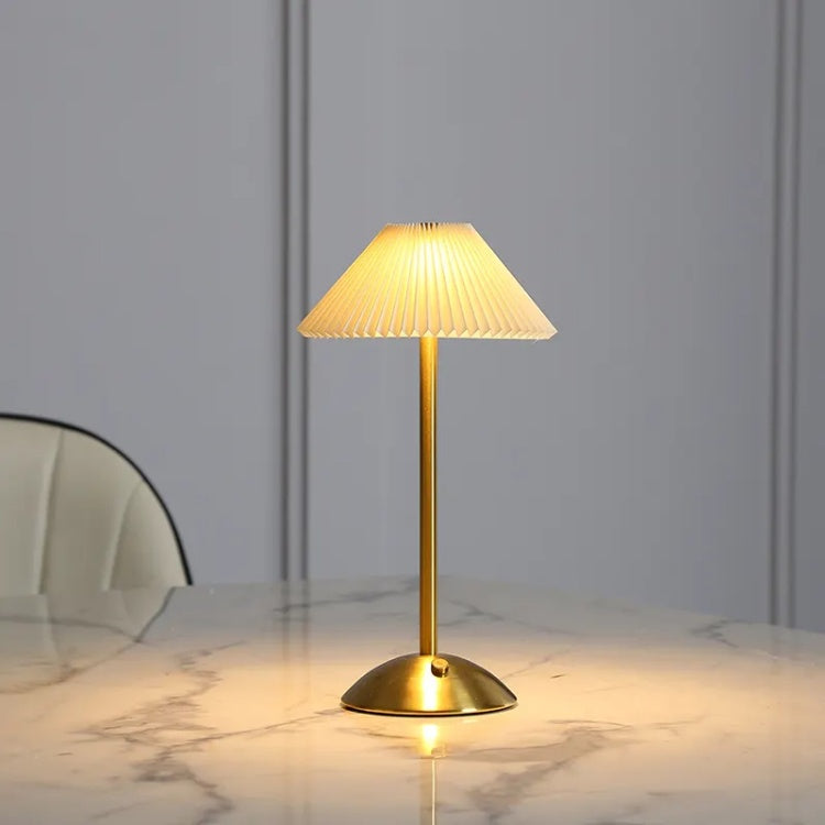 Lightigious™ - Modern Cordless Metal Lamp – Pleated Shade