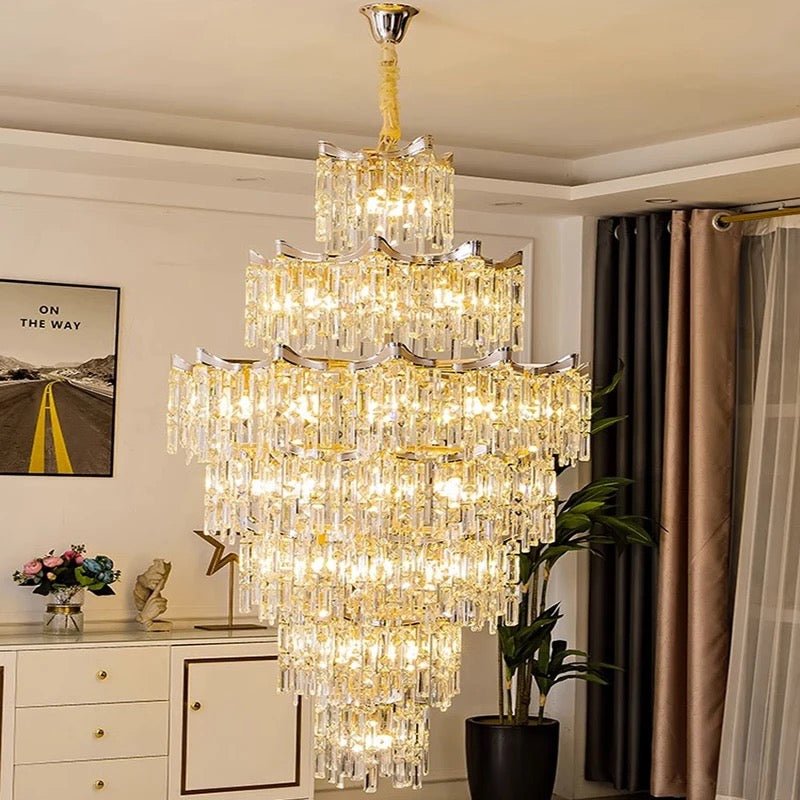 Lightigious™ - Banquet Hall Crystal Chandelier (Custom Luxury, Large Ceiling Flush Mount)