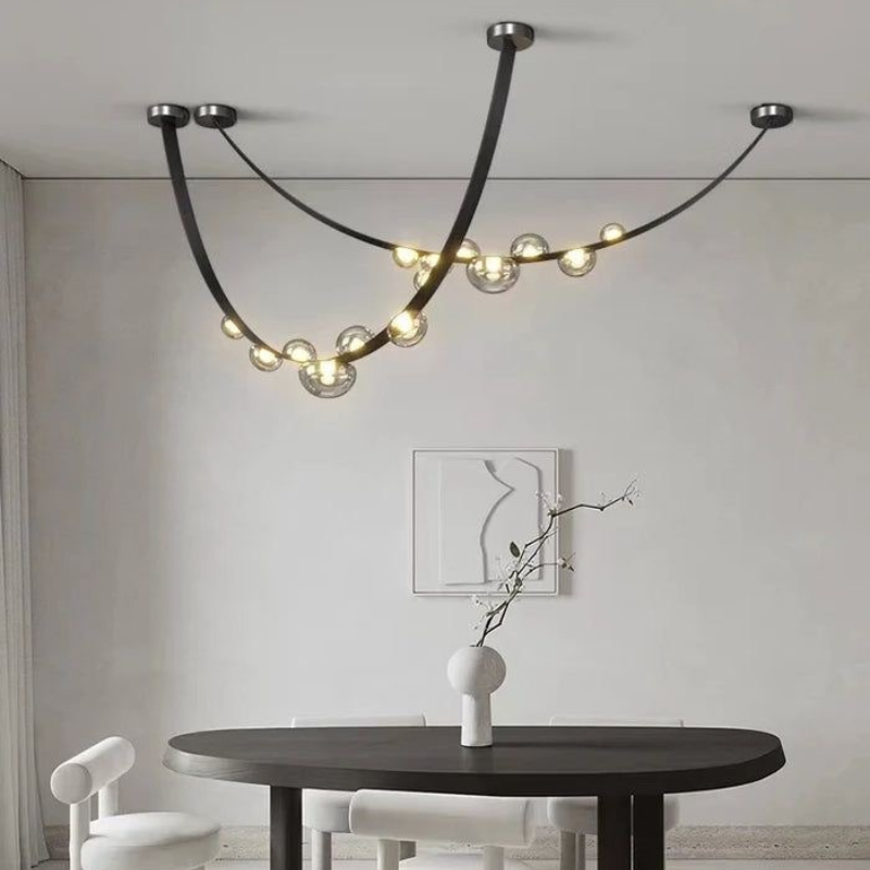 Leather Belt Chandelier