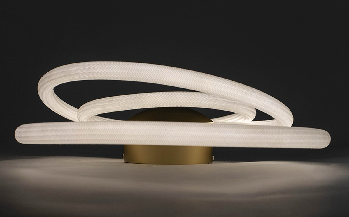 Lightigious™ - Modern Ring LED Wall Light, Metal & Fiber, 3-Color Options