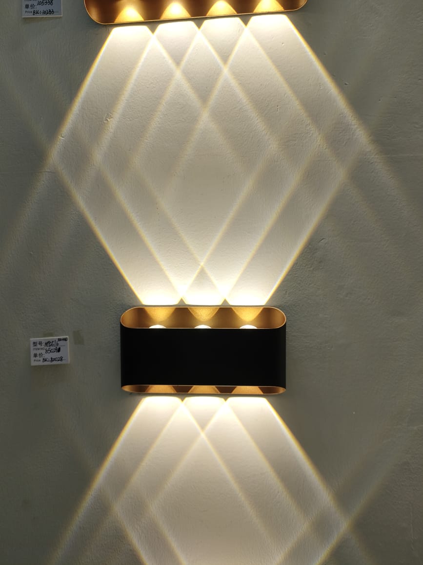 Lightigious™ - Outdoor Wall Light (Up/Down Spread, Waterproof, Black Golden Finish)
