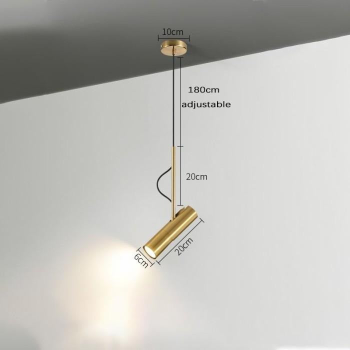 Lightigious™ – Golden Movable Cylinder Pendant Light