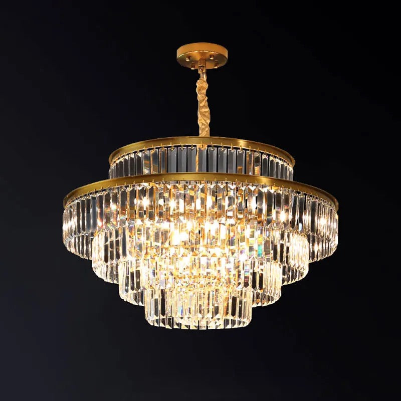 Lightigious™ - 800mm Round Crystal Chandelier (K9 Crystal, Elegant Design, E14 SMD Bulbs)