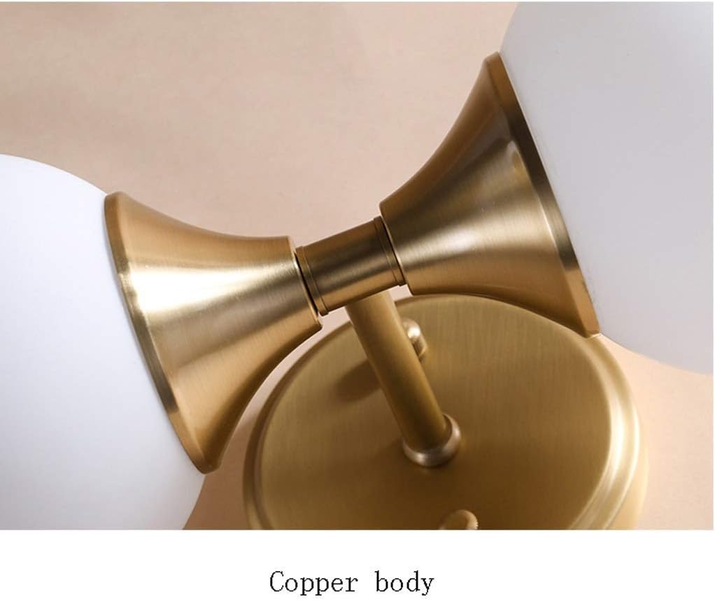Lightigious™ - Frosted White Opal Globe Gold 2-Light Wall Sconce
