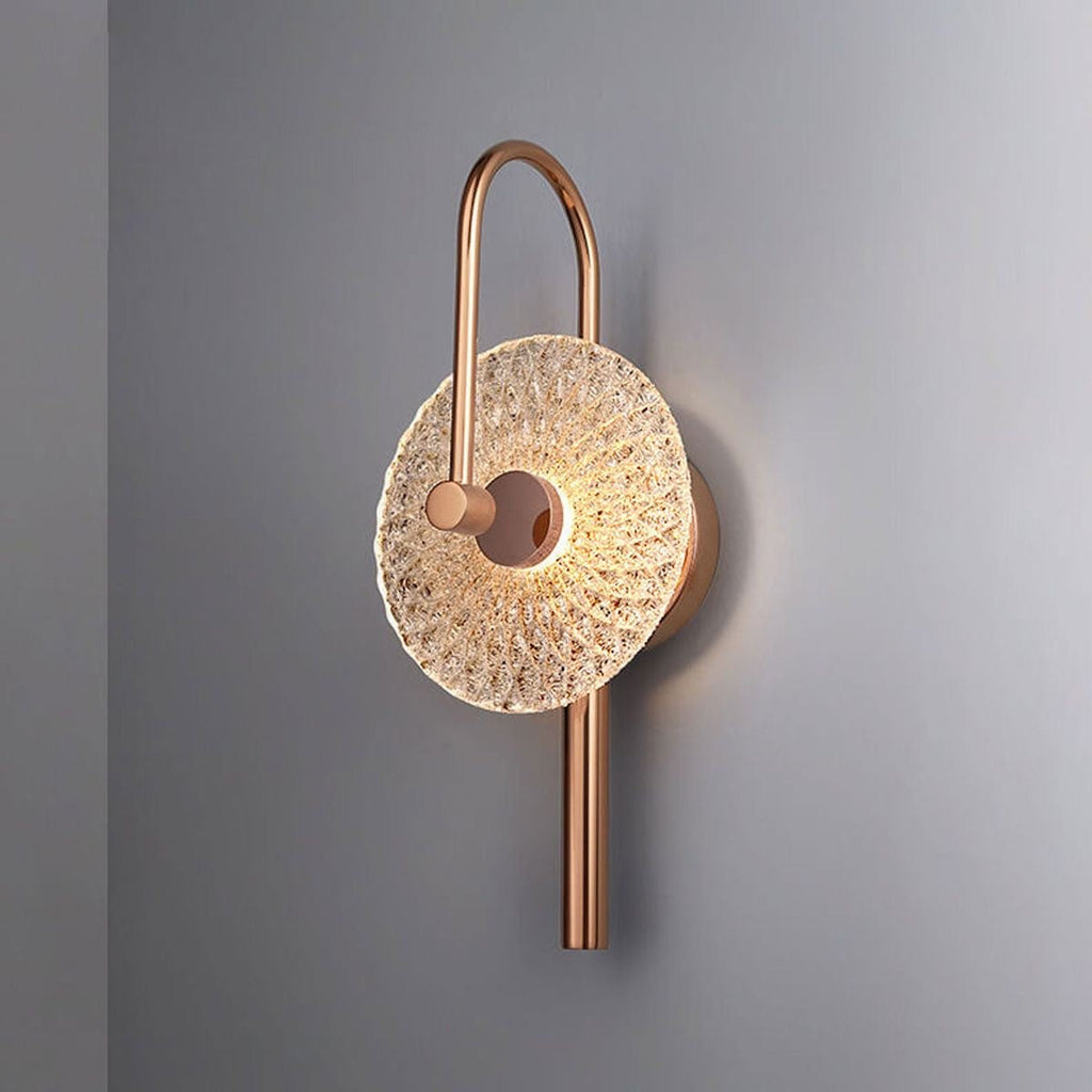 Gold ice crystal Pattern Wall Light