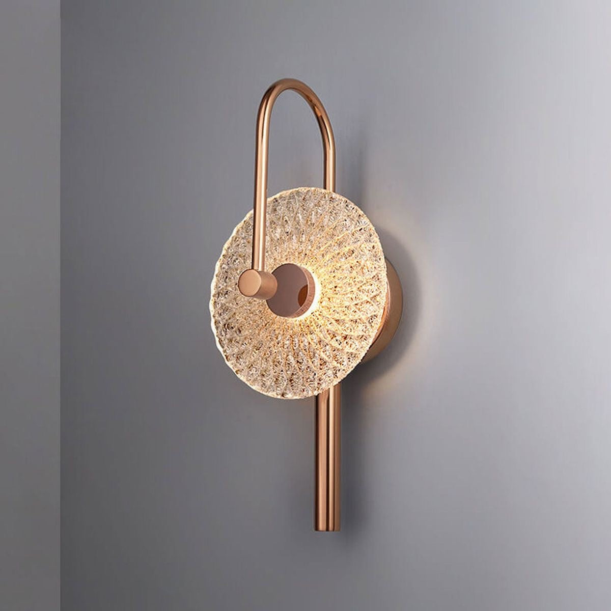 Gold ice crystal Pattern Wall Light