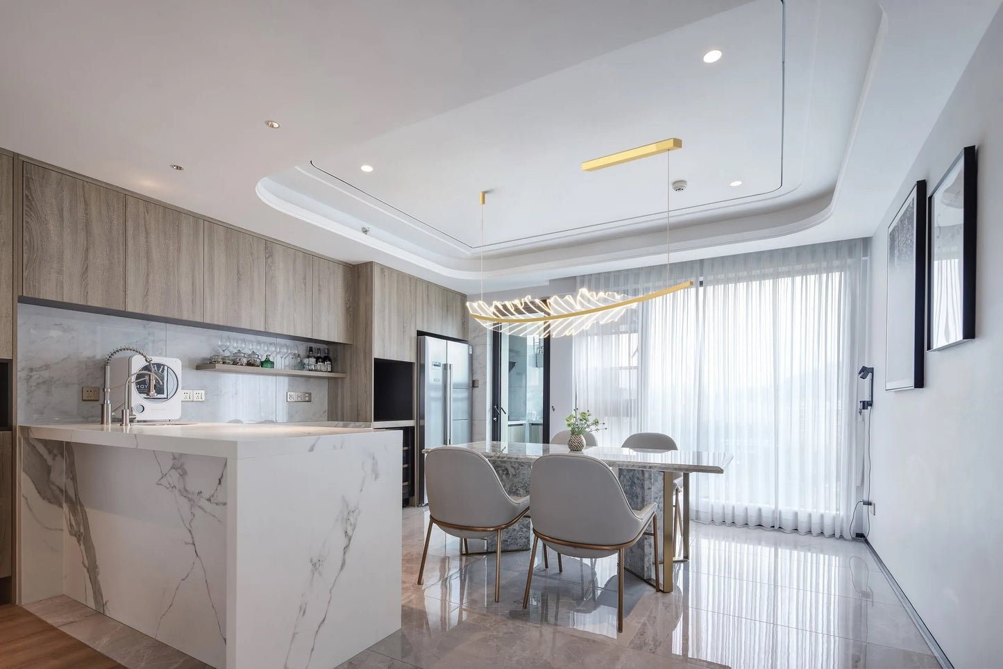 Lightigious™ - Leaf LED Chandelier (Nordic Luxury, Iron + Acrylic)