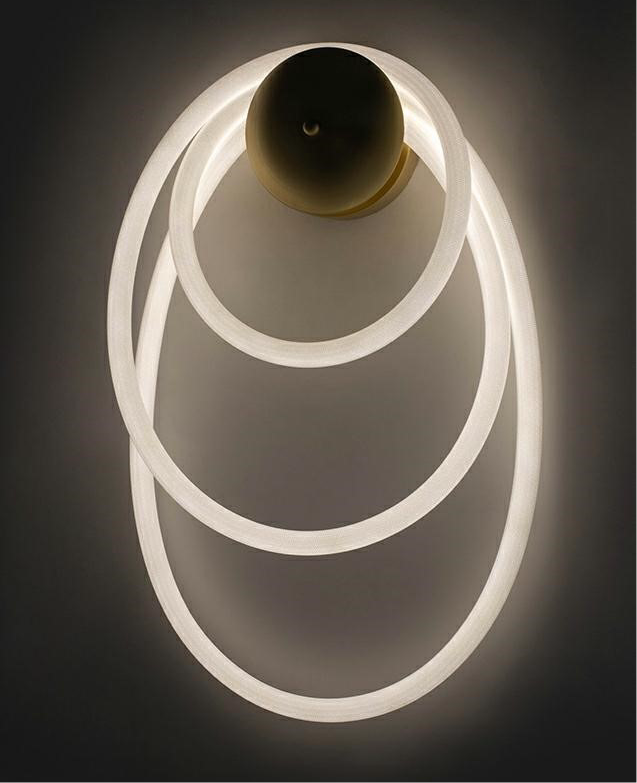 Lightigious™ - Modern Ring LED Wall Light, Metal & Fiber, 3-Color Options