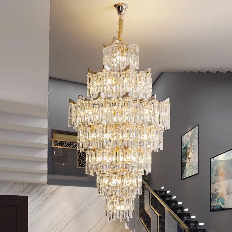 Lightigious™ - Banquet Hall Crystal Chandelier (Custom Luxury, Large Ceiling Flush Mount)