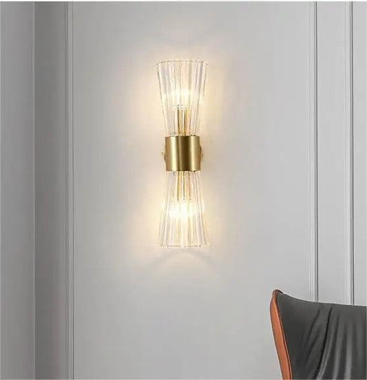 Lightigious™ - Modern Bedside Wall Lamp, Metal & Glass, E27 Bulb, 3-Color LED