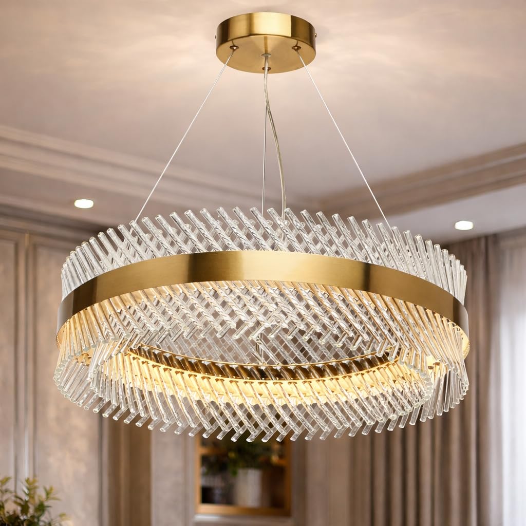 Lightigious™ – Eclipse Luxe Crystal Ring Chandelier