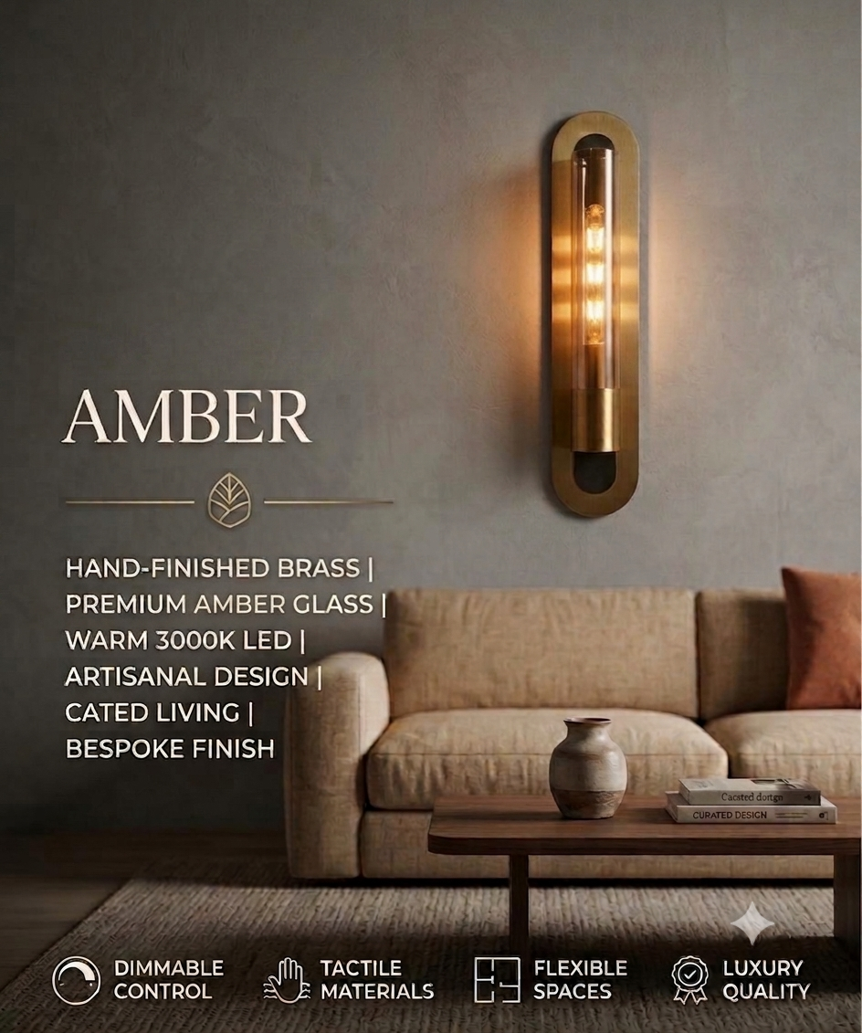 Lightigious | Vanguard Brass & Glass Pillar Sconce