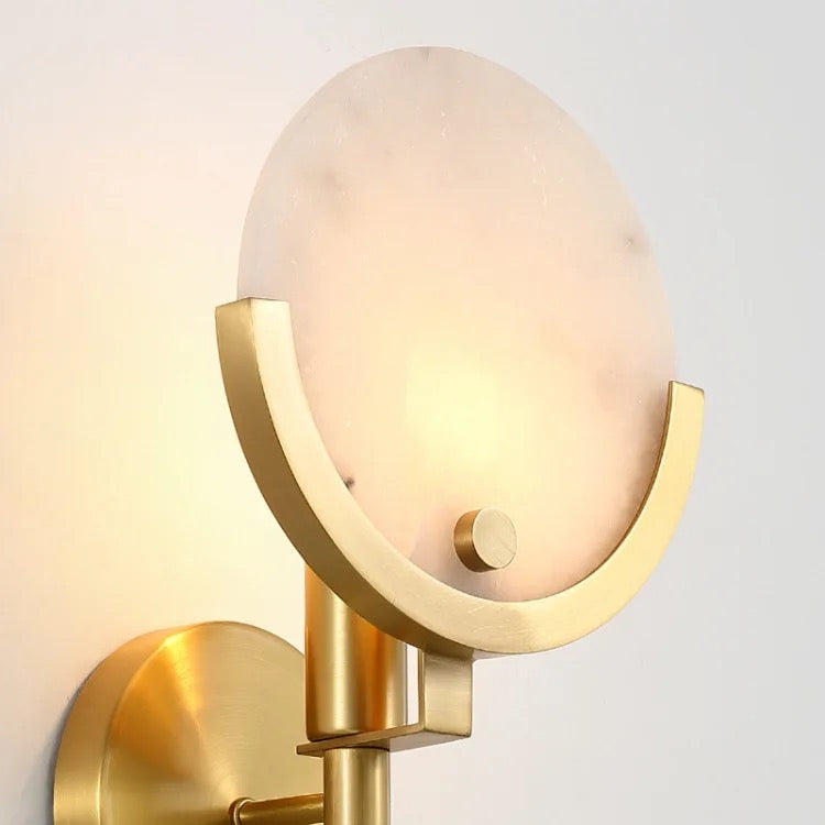 Lightigious™ - E14 Indoor Modern Marble Gold Brass Fancy Wall Light