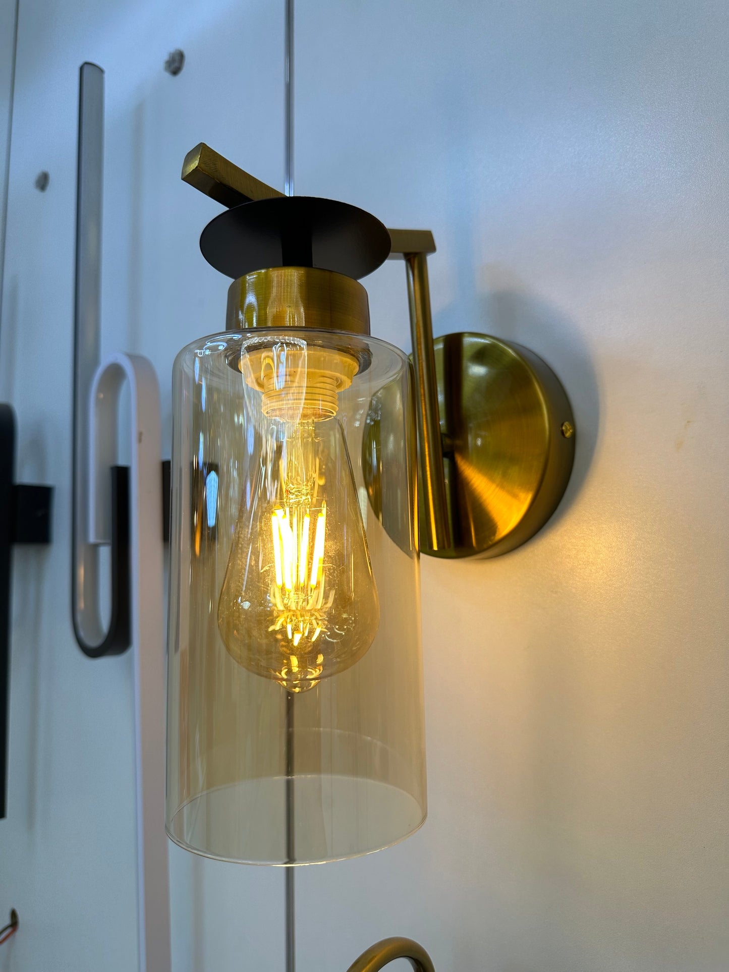 Lightigious™ - Nordic Copper Wall Light with Champagne Glass Lampshade