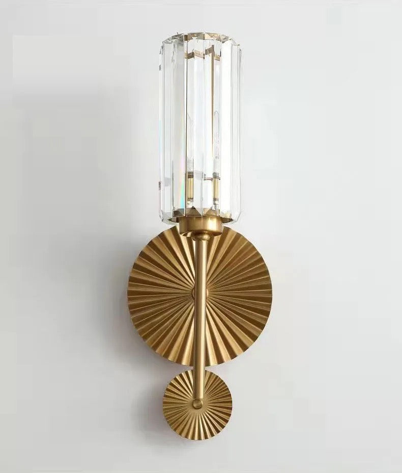 Lightigious™ - Crystal Wall Light, Dual Color Adjustable E27 LED Wall Lamp, Brassy Finish