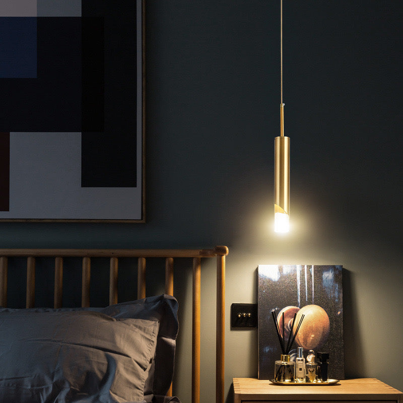 Lightigious™ - Golden Cylinder Hanging Light