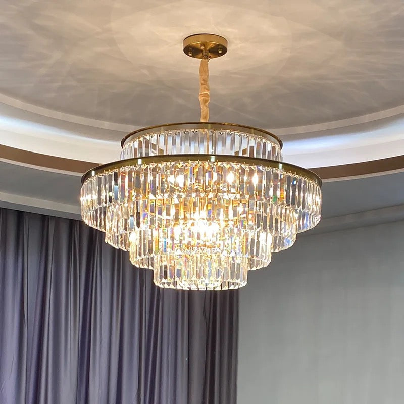 Lightigious™ - 800mm Round Crystal Chandelier (K9 Crystal, Elegant Design, E14 SMD Bulbs)
