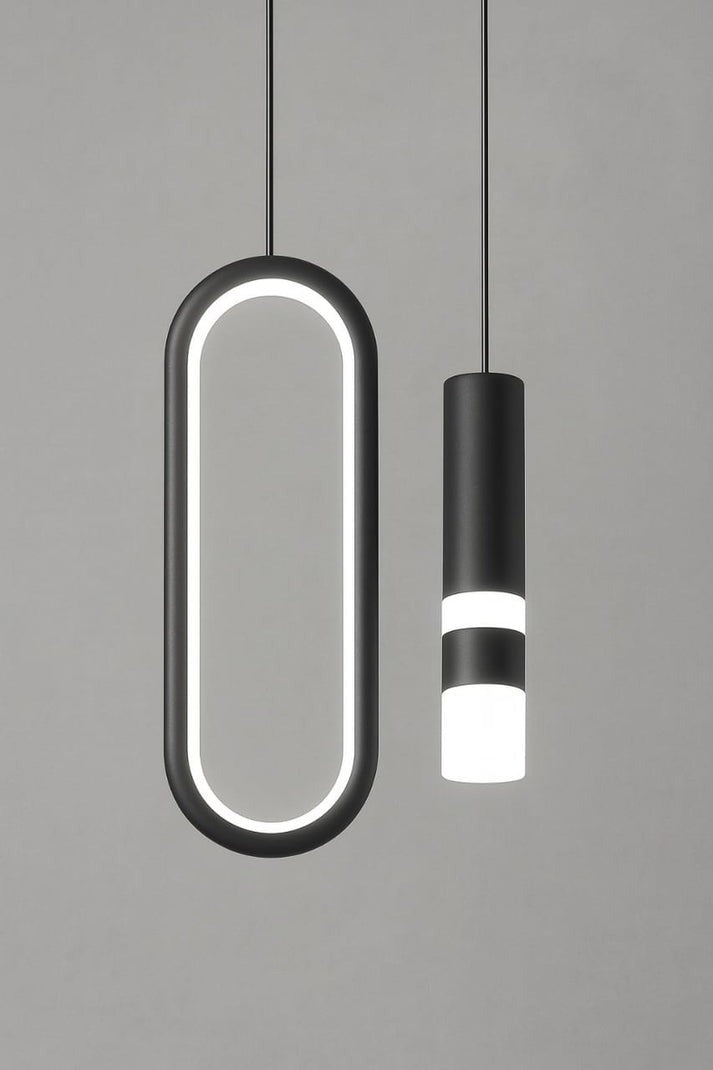 Lightigious™ – Orbit Duo Linear Pendant Light (Modern Black Edition)